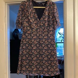 Madewell Orchard Flutter Sleeve Dress in Fan Floral Mix size 12